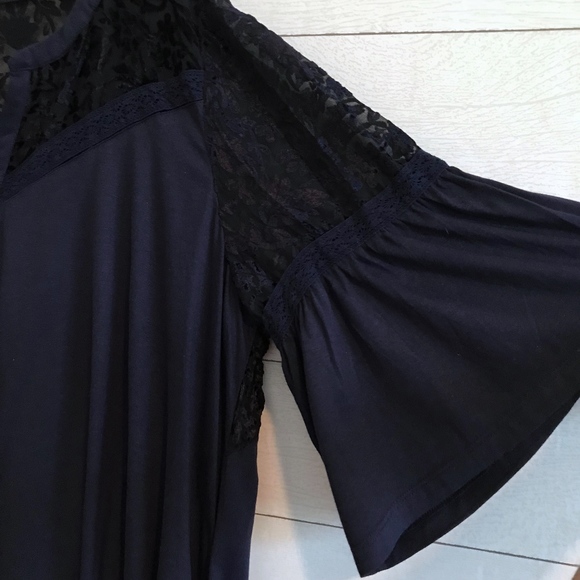 LOGO by Lori Goldstein Lavish Blue Swing Top - Picture 4 of 5